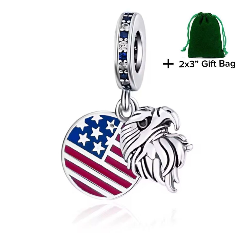 America Dangle Charm | 925 Silver | Brand New